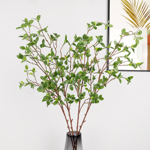 Artificial Milan Leaf <b>Green</b> <b>Silk</b> Plant Indoor Decor High Simulation Leaves Home Ornament - Product Image 1