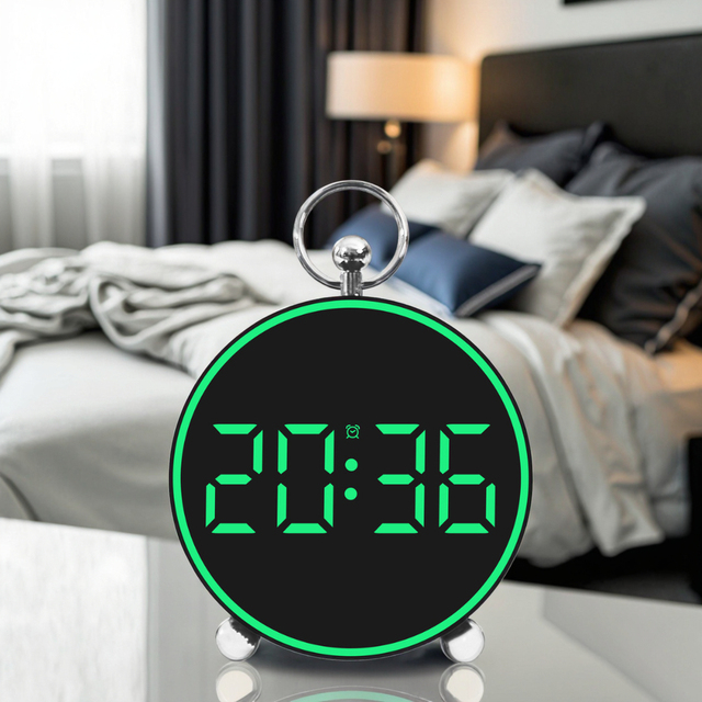 Alarm Clock Manufacturer Wall Clock Temperature Snooze Led Display Color Screen Calendar Smart Clock for Home