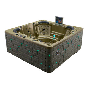 Spa al aire libre piscina de hidromasaje al aire libre con luz LED de lujo y TV - Product Image 2