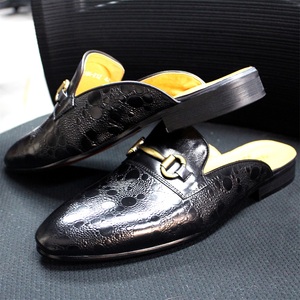 Chaussures mi-chaussons tendance 2021 <span class=keywords><strong>pour</strong></span> hommes en cuir véritable, style décontracté, à enfiler - Product Image 5