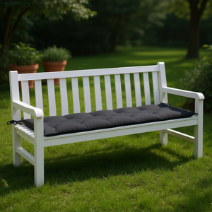 Cojín para Banco de Jardín, Color Antracita, 100% Poliéster, Acolchado, Resistente al Agua, Rectangular, Extraíble, Lavable, para Todas las Estaciones - Product Image 2