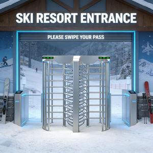 Tourniquet à trois bras rotatifs de haute qualité, modèle original chinois, tourniquet pleine hauteur à double voie pour entrée de gare routière - Product Image 3