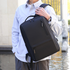 Men's Casual <b>Backpack</b> <b>Large</b> Capacity With Usb Multi Functional Business Commuting Laptop <b>Backpack</b> 36-55L Solid Color - Product Image 3