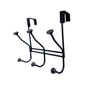 <b>Black</b> Antique Decorative Over the Door <b>Hooks</b> Coat Rack for Clothes Coat Hat Bag - Product Image 1