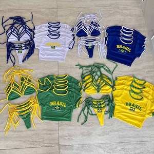 <span class=keywords><strong>Maillot</strong></span> <span class=keywords><strong>de</strong></span> <span class=keywords><strong>bain</strong></span> 3 pièces pour femme, OEM/ODM personnalisé, ensemble bikini triangle à bretelles croisées, <span class=keywords><strong>maillot</strong></span> <span class=keywords><strong>de</strong></span> <span class=keywords><strong>bain</strong></span> <span class=keywords><strong>de</strong></span> créateur - Product Image 2