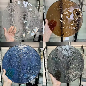 Vidrio templado transparente termofundido con textura <span class=keywords><strong>de</strong></span> agua <span class=keywords><strong>de</strong></span> <span class=keywords><strong>océano</strong></span>, vidrio fundido laminado con patrón único - Product Image 1