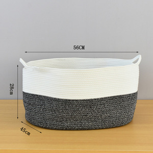 Factory Hot Sale <b>Storage</b> <b>Baskets</b> Woven Cotton Rope <b>Basket</b> Organizing Home Decoration - Product Image 3