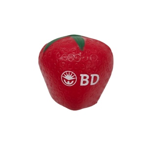 Strawberry PU Foam Stress Ball Logo Printed Promotional Gift Happyfoam 58x56x60mm