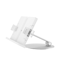 Support de lecture de bureau réglable, nouveau style, portable, pliable, avec base pivotante rotative pour étudiants, en plastique