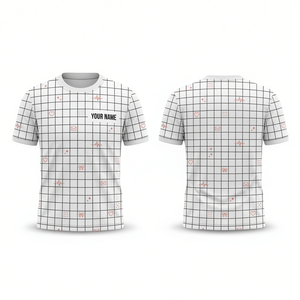Camicia a griglia minimalista personalizzata con nome personalizzato, motivo a cuore EKG, regalo di San Valentino, stampa integrale unisex - Product Image 2