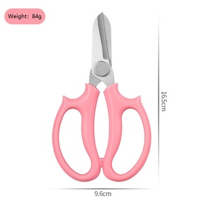 Ciseaux de jardin en acier inoxydable de qualité industrielle, bord lisse, manche en PP, multicolores, pour l'élagage des fleurs, l'horticulture et l'entretien des plantes - Product Image 2