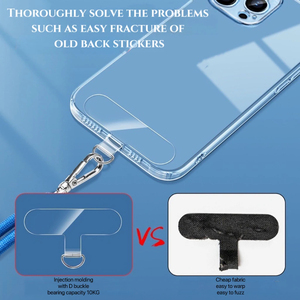 Sangle de suspension universelle transparente en TPU anti-perte pour téléphone portable, joint de carte détachable avec corde suspendue et patch - Product Image 5