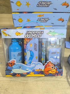Ensemble de papeterie Dessin animé pour enfants <span class=keywords><strong>maternelle</strong></span> Prix Cadeau Apprentissage Coffret cadeau Commencer l'école primaire ensemble de papeterie - Product Image 4