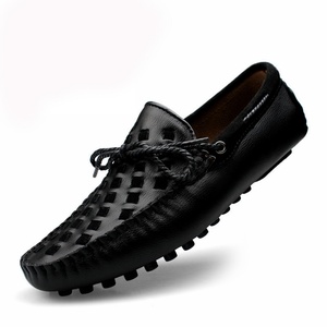 Mocasines de Negocios para Hombre Hechos a Mano con Cuero Genuino, Diseño a Cuadros, Resistentes, Transpirables, para Todas las Temporadas, Disponibles en Stock, Se Acepta OEM - Product Image 1