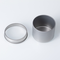 Boîte en métal ronde hermétique personnalisée de qualité alimentaire pour thé, vide, 30g 60g, pour matcha, emballage de conteneur