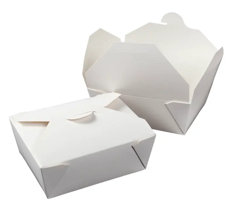 KRAFT dapat didaur ulang kertas lipat microwave kontainer habis kotak lipat kuat MEDIUM
