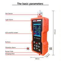 Nuevo Detector de Gas Multifuncional Portátil 4 en 1, 5 en 1, 6 en 1, Tipo Succión, Recargable de 4500 mAh