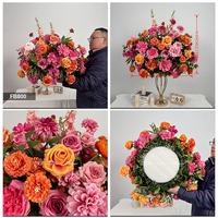 Realistische Seiden-Kunstblumen-Rosen-Tischdekoration für Hochzeiten, Events, Partys, Hintergrund-Dekoration, Empfangs-Blumenball