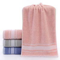 Serviette rayée 100 % coton, tissage uni, usage domestique, très absorbante, ensemble cadeau mariage/anniversaire, broderie logo, achat en gros
