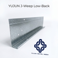 Perfil J-Weep de 2 pulgadas de profundidad, bajo perfil, G60 galvanizado, estándar ASTM, 20 años de experiencia en suministro directo de fábrica para distribuidores con servicio personalizado