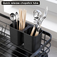 Étagère de rangement multifonctionnelle à une couche pour assiettes de cuisine avec égouttoir