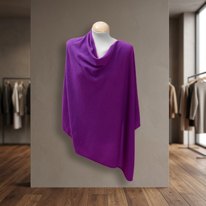 Poncho d'hiver pour femme adulte 100% cachemire, doux et chaud, élégant, anti-boulochage, tricot plat, 180g - Product Image 2