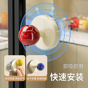 Suction Cup Glass <b>Door</b> Handle Single Hook 1-3kg Load For Wardrobe Window Kitchen Cabinet <b>Door</b> - Product Image 4