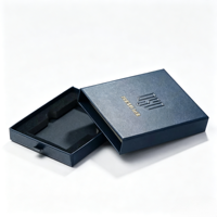 Boîte cadeau de luxe à tiroir coulissant, logo personnalisé en relief et estampage à chaud, boîte rigide en papier spécial pour bijoux et petits cadeaux