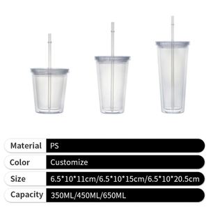 Wholesale Clear Water <b>Cup</b> PlasticBubble Tea <b>Cup</b> Large Capacity Promotional Custom Water <b>Cup</b> for Event - Product Image 6