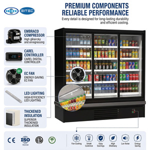 Refrigerador Vertical con Puerta de Vidrio Antivaho SDERE - Enfriador de Bebidas de Bajo Consumo para Supermercados y Minoristas DMS - Product Image 5