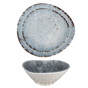 Juego de cena de melamina, conjunto de cena de tamaño con forma personalizada con plato y Bol incluido - Product Image 3