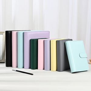 BLACK/GOLD/SILVER-<b>RING</b> Best 26-Color Leather A6 Budget <b>Binder</b> Thermal Binding Hardcover Bill Organizer / Back-to-School Gift - Product Image 3