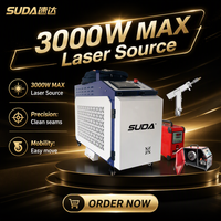 Machine de soudage au laser à fibre de haute précision 3000W, portable, avec source laser maximale