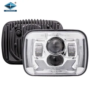 Auto Lighting Systems Hi/Lo beam 5x7 Projector Sealed Beam Rectangle Truck LED Headlights With DRL