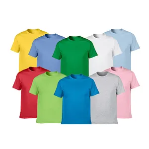 Private Label Mannen T-shirt Korte Mouw T-shirt O-hals 100% Algodon Peinado Inadembare Blank Vrouwen Mannen Unisexo T-shirt Voor Vrouwen