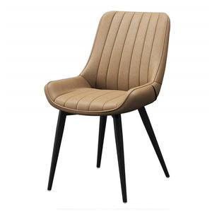 Luxury Modern Design Restaurant Upholstered Hotel High Back PU <b>Leather</b> <b>Dining</b> <b>Chairs</b> - Product Image 4