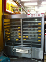 Vitrine chauffante rapide KS-630 pour supermarché, avec thermostat réglable, gaz GPL/GNL, installation au sol, certifiée CE