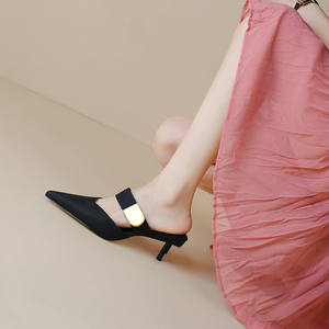 <span class=keywords><strong>Sandali</strong></span> da donna con fibbia dorata decorazione muli femmes distintivo tacco basso scarpe in <span class=keywords><strong>pelle</strong></span> di mucca <span class=keywords><strong>blu</strong></span> <span class=keywords><strong>sandali</strong></span> da donna a punta - Product Image 6