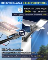 Haute classe nouvelle conception extérieure en aluminium Ip66 étanche 100w 200w 300w 400w solaire Led réverbère