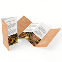 Flyers et dépliants personnalisables avec logo sur mesure, papier couché, format personnalisé, finition brillante, impression offset