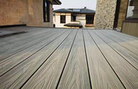 Plancher de terrasse en bois composite WPC co-extrudé durable pour l'extérieur, système de clic, revêtement de sol en plastique composite pour jardin, piscine