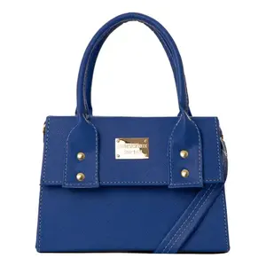 Bolso Bandolera Vintage Azul Rey Fana Triana con Correa Única, Cierre de Cremallera y Forro de PU para Mujer - Product Image 1