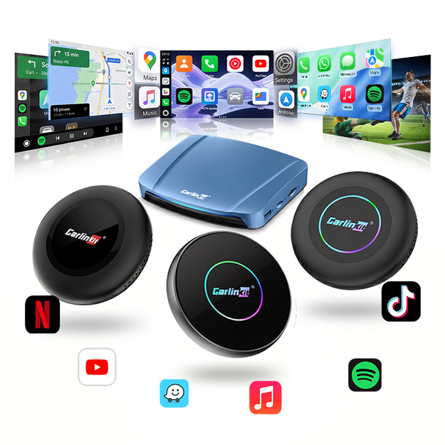 Carlink Kit Android Auto Ultra Android 15 Carplay Adapter 8Gb Ram 128Gb Rom 5G Datawork Gps Car Play Dongle 6350 Ai Box for Bmw
