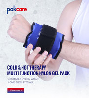 Newgo Bandage Gel de Thérapie Chaud Froid Réutilisable pour Poignet | Compression Réglable pour Soulager la Douleur