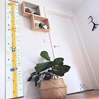 Tableau de hauteur de croissance pour bébé Règle de remise Décoration murale pour enfants Tableau de croissance en hauteur amovible en toile
