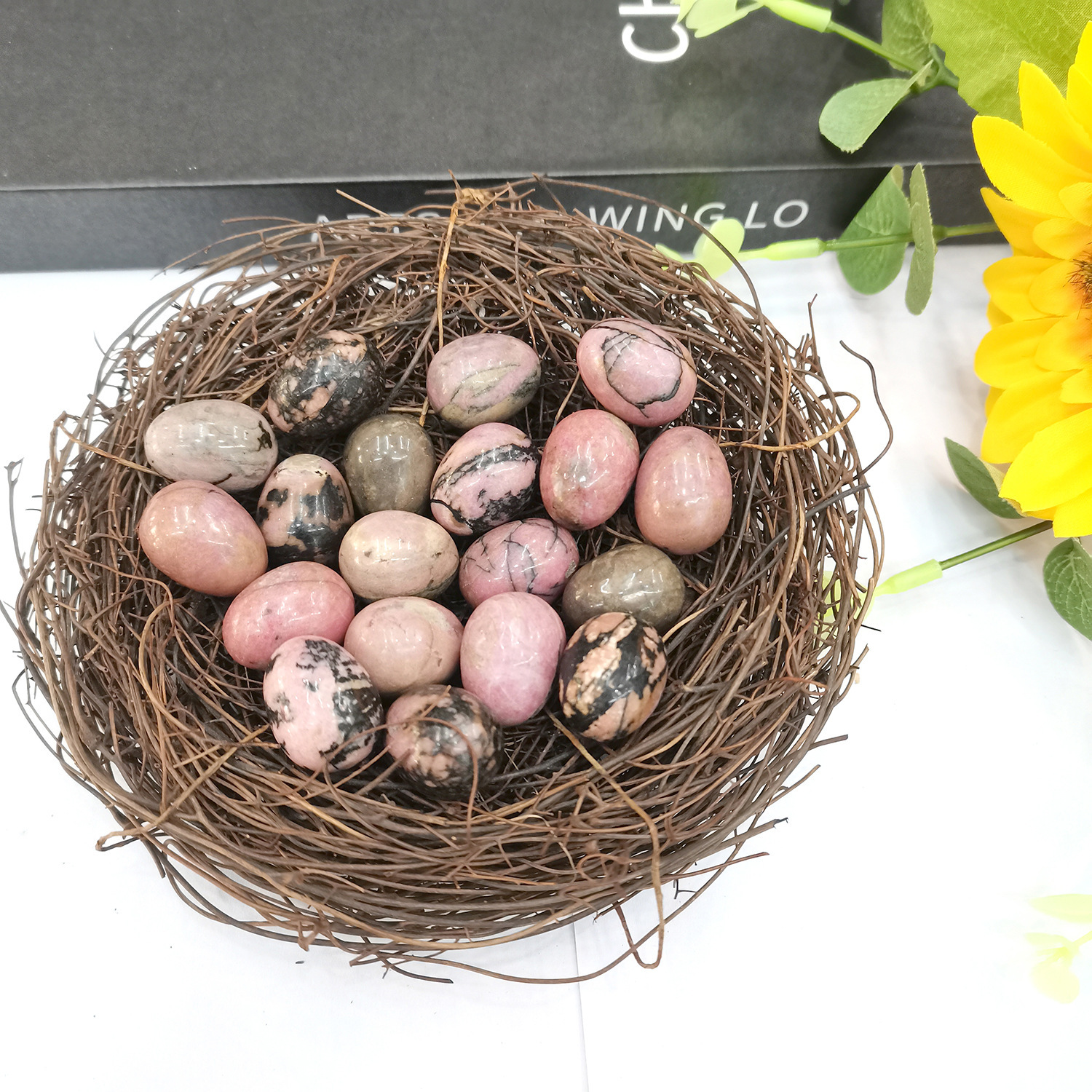 Oeufs de quartz rose