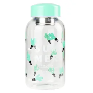 Vente en gros de bouteilles d'eau rondes étanches portables à large ouverture avec passoire et infuseur à fruits grand volume - Product Image 2