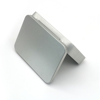 Boîte en fer blanc rectangulaire personnalisée de qualité supérieure avec couvercle à charnière pour papeterie et emballage cadeau