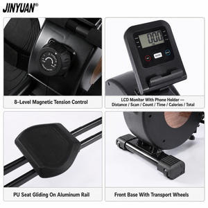 Rameur d'intérieur magnétique robuste JinYuan avec 8 niveaux de résistance, faible bruit, modèle JY-588A - Product Image 5