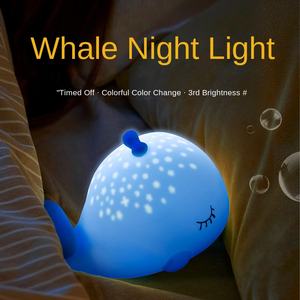 Nuevo <span class=keywords><strong>mar</strong></span> Animal ballena LED noche colorida estrella Clap lámpara <span class=keywords><strong>de</strong></span> silicona ecológica sala <span class=keywords><strong>de</strong></span> estar dormitorio dormir atenuación <span class=keywords><strong>de</strong></span> tres bloques - Product Image 5
